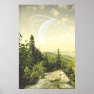 Poster Lune forestière