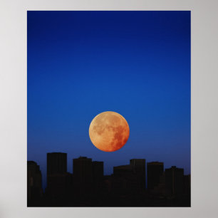 Poster Lune orange
