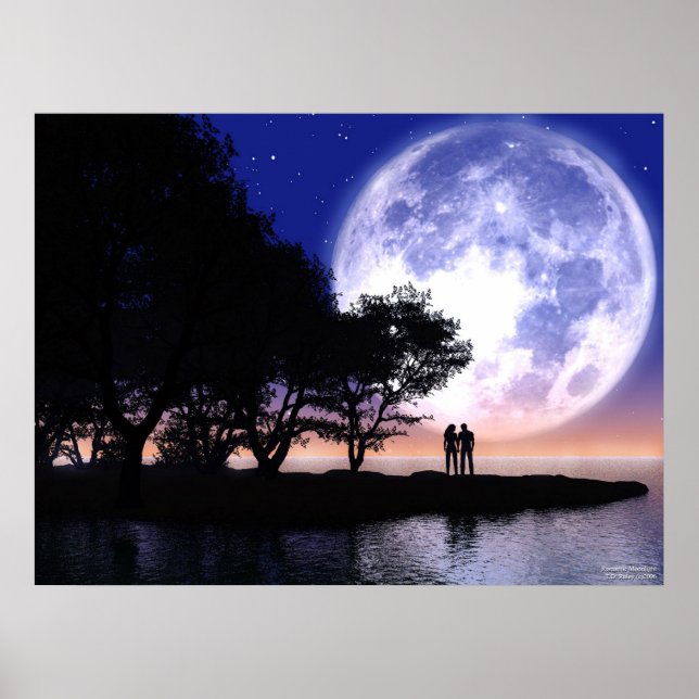 Poster Lune romantique (Devant)