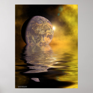 Poster Lune sur l'eau