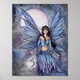 Poster Lunetta fée lunaire Fantaisie Art