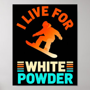 Poster Lunettes de ski en neige poudreuse rétro pour skis