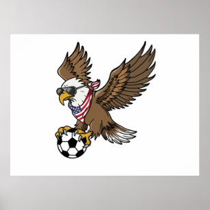 Poster Lunettes de soleil aigle de football USA cool vint