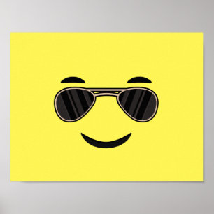 Poster Lunettes de soleil Emoji