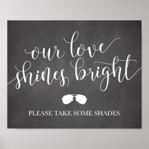 Poster Lunettes de soleil Favoriser Signer - Notre Amour