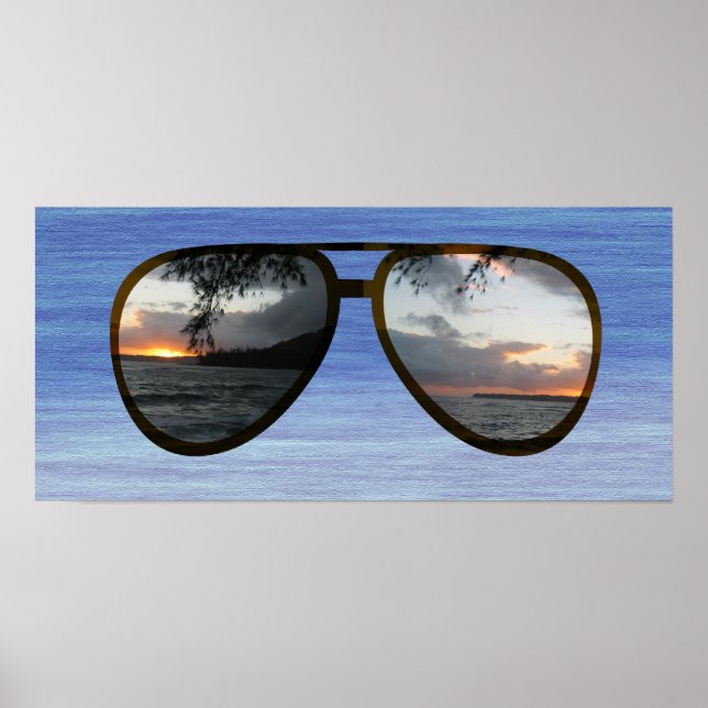 Poster Lunettes de soleil Hawaii (Devant)