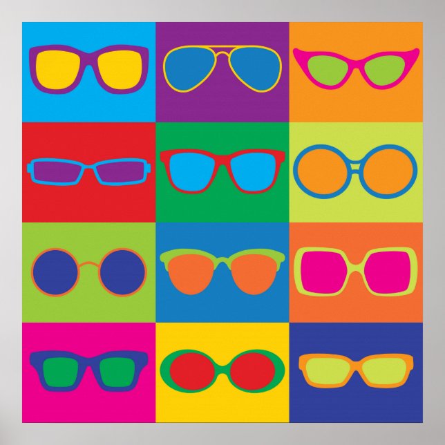 Poster Lunettes de vue Pop Art (Devant)