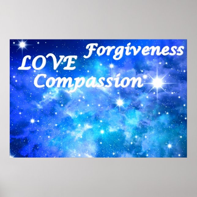 Poster L'univers du pardon d'amour de compassion (Devant)