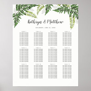 Poster Lush Fern Tropical Botanical Wedding Suite