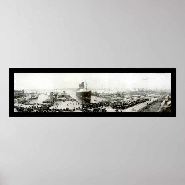 Poster Lusitania End Voyage Photo 1907 (Devant)