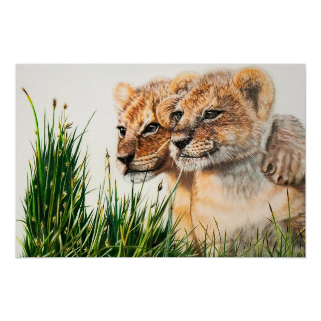 Poster lustré des lionnes de Besties (Devant)