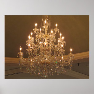 Poster Lustre en cristal vintage de scintillement