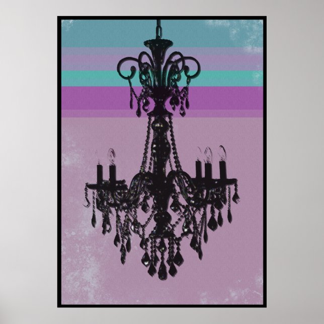 Poster Lustre - Grunge Violet (Devant)