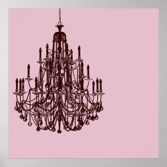 Poster Lustre rose Chic (Devant)
