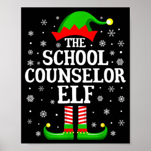 Poster Lutin Conseiller Scolaire Drôle Noël Famille Assor