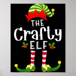 Poster Lutin de Noël astucieux tenue de soirée assortie d