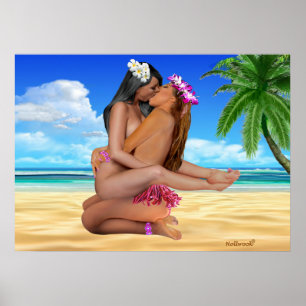 Poster Lutte avec baiser