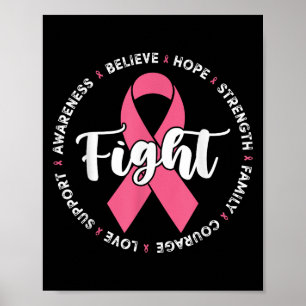 Poster Lutte contre le cancer du sein préppy Soutien de l