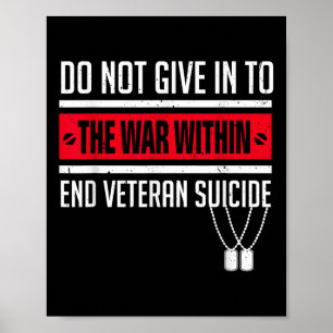 Poster Lutte Contre Le Suicide D'Un Vétéran Sensibilisati