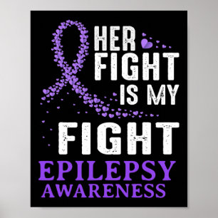 Poster Lutte contre l'épilepsie Epilepept du ruban violet