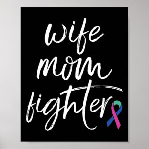 Poster Lutte de sensibilisation au cancer Épouse mère de