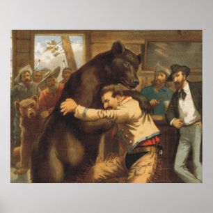 Poster Lutte occidentale sauvage de PIÈCE EN T