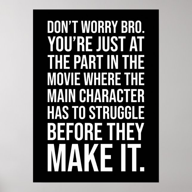 Poster Lutter avant de le faire - Motivationnel (Devant)