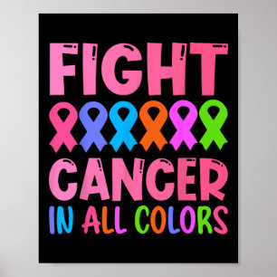 Poster Lutter contre le cancer dans toutes les couleurs R