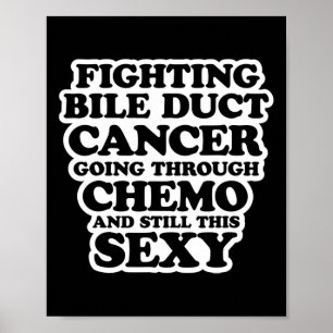 Poster Lutter contre le cancer de la bille Chemo Y Citati