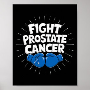 Poster Lutter contre le cancer de la prostate Bleu Ruban 