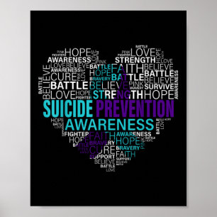 Poster Lutter contre le suicide Lutter contre l'espoir Un