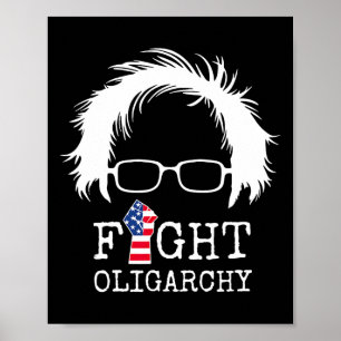 Poster Lutter Contre L'Oligarchie Sanders Et Aoc Liberter