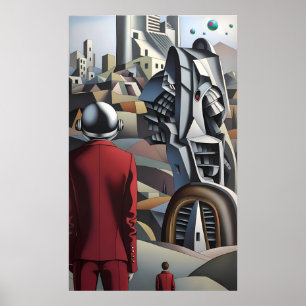 Poster Luxation non divulguée - Art surréaliste de Ken Ga