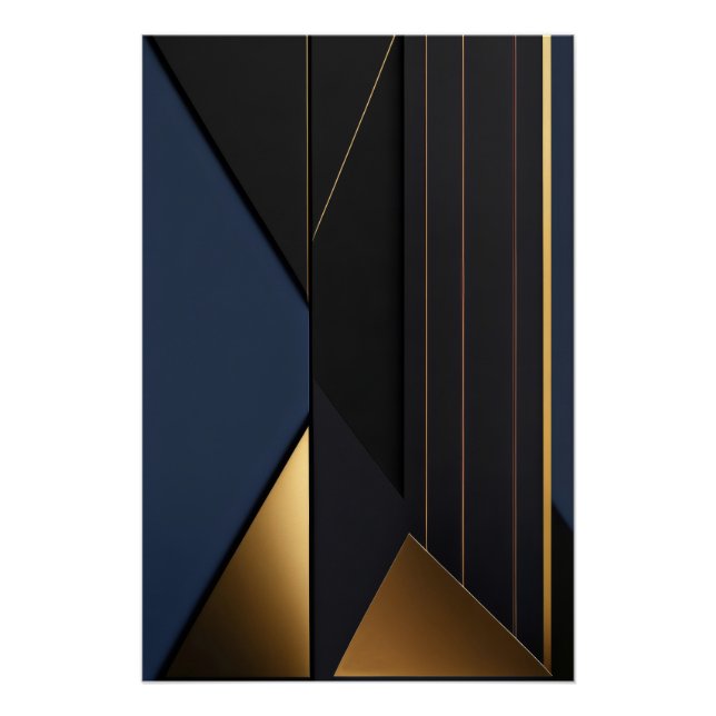 Poster Luxe Géométrique (Devant)