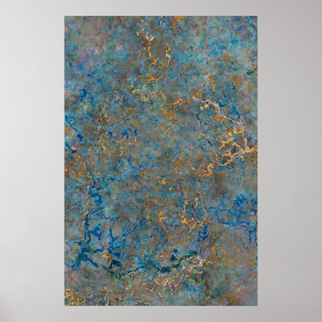 Poster Luxe lapis Lazuli Marble (Devant)
