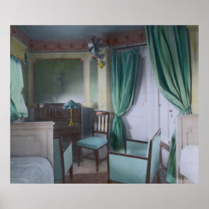 Poster Luxe titanique de cabine de classe aristocratique