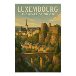 Poster Luxembourg – Le cœur de l'Europe