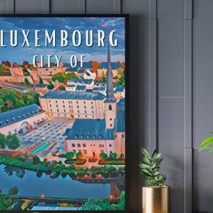 Poster Luxembourg, ville cosmopolite et multilingue