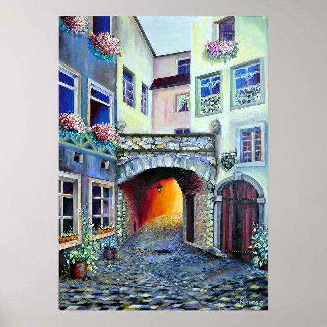 Poster Luxembourg-Ville - Cour de Bohême (Devant)
