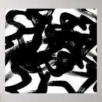 Luxueux Gold Art : Abstrait Black Stroke.