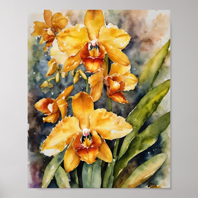 Poster Lycaste Orchidées | Énergie positive (Devant)