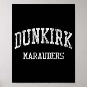 Poster Lycée de Dunkirk Hs Dunkirk Ny Vintage Srts