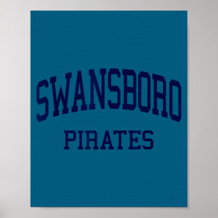 Poster Lycée Swansboro hs Swansboro nc rétro