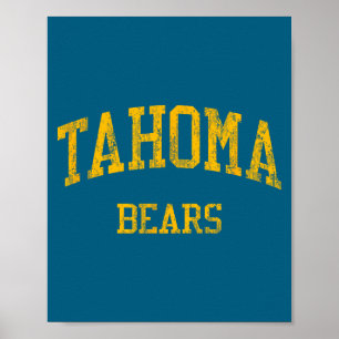 Poster Lycée Tahoma hs Maple Valley WA vintage