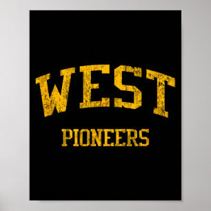 Poster Lycée West High Hs Wichita Ks Vintage Srts