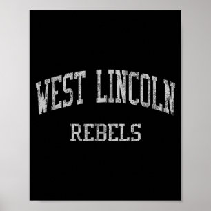 Poster Lycée West Lincoln Hs Lincolnton Nc Vintage 