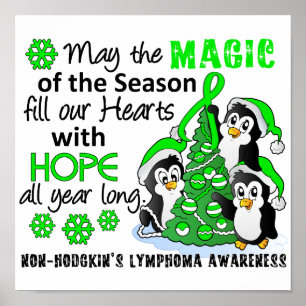 Poster Lymphome des pingouins de Noël non Hodgkin
