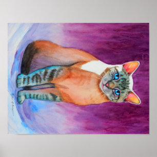 Poster Lynx Point Siamese Cat Study