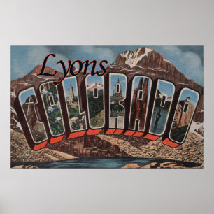 Poster Lyons, ColoradoGrandes lettres ScènesLyons, CO