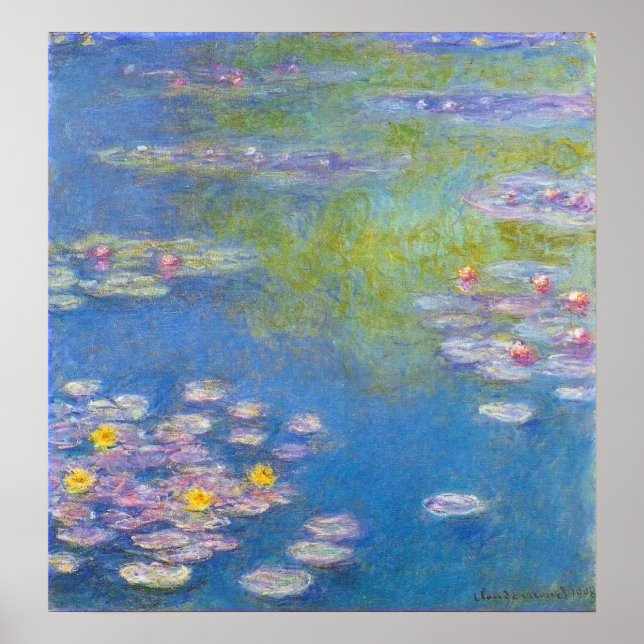 Poster Lys d'eau jaune Monet (Devant)